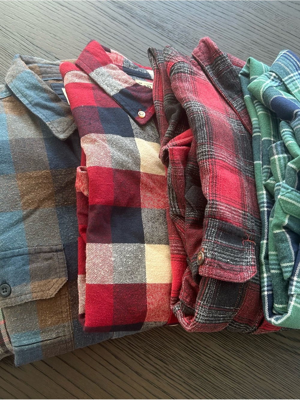 Men’s RED HEAD Bundle Lot Of (5) Flannels Button Plaid Shirts Size LT